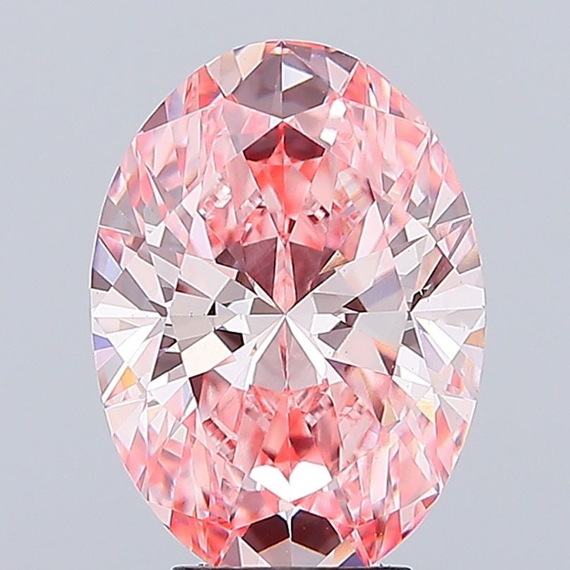 Loose Diamond - OVAL 5.07ct Fancy Vivid Pink VS1: Loose Diamond - OVAL 5.07ct Fancy Vivid Pink VS1 Source: This is a real non-mined Diamond that has been grown in a lab Shape: OVAL Carats: 5.07 Color: Fancy Vivid Pink Certification: IGI Video: