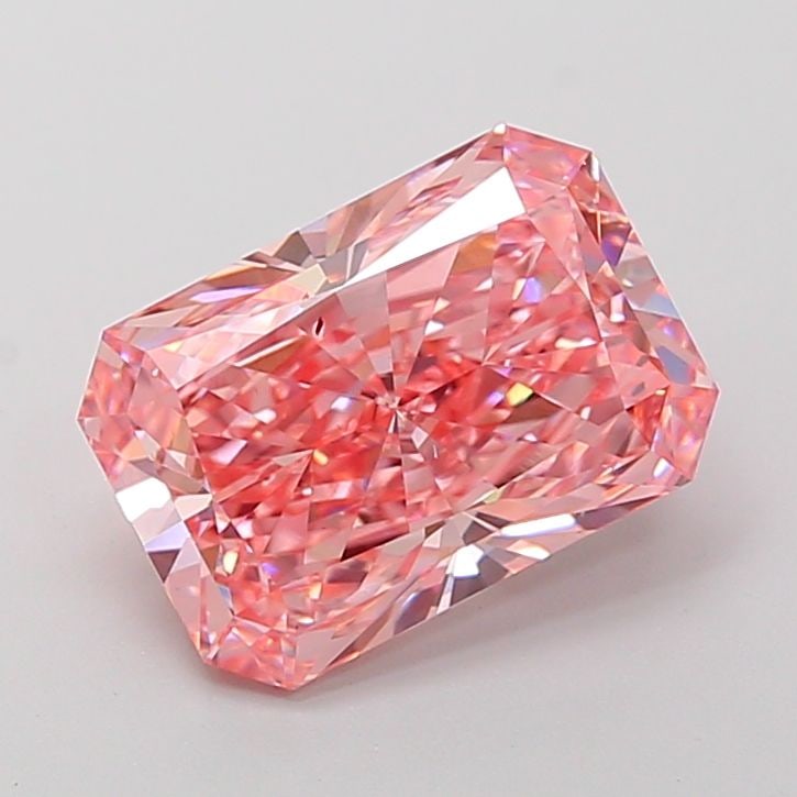 Loose Diamond - RADIANT 4.09ct Fancy Vivid Pink VS2: Loose Diamond - RADIANT 4.09ct Fancy Vivid Pink VS2 Source: This is a real non-mined Diamond that has been grown in a lab Shape: RADIANT Carats: 4.09 Color: Fancy Vivid Pink Certification: IGI Video: