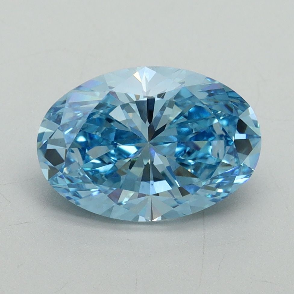 Loose Diamond - OVAL 2.15ct Fancy Vivid Blue VS1: Loose Diamond - OVAL 2.15ct Fancy Vivid Blue VS1 Source: This is a real non-mined Diamond that has been grown in a lab Shape: OVAL Carats: 2.15 Color: Fancy Vivid Blue Certification: IGI Video: