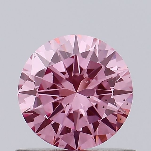 Loose Diamond - ROUND 0.58ct Fancy Vivid Pink SI1: Loose Diamond - ROUND 0.58ct Fancy Vivid Pink SI1 Source: This is a real non-mined Diamond that has been grown in a lab Shape: ROUND Carats: 0.58 Color: Fancy Vivid Pink Certification: NONE Video: