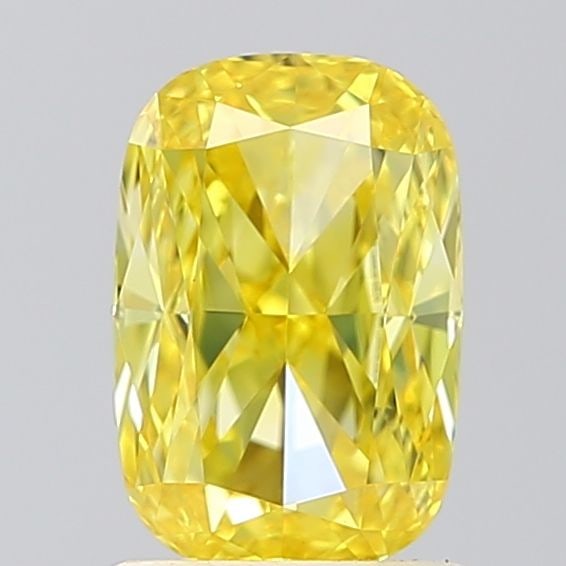 Loose Diamond - CUSHION MODIFIED 1.24ct Fancy Vivid Yellow VVS2: Loose Diamond - CUSHION MODIFIED 1.24ct Fancy Vivid Yellow VVS2 Source: This is a real non-mined Diamond that has been grown in a lab Shape: CUSHION MODIFIED Carats: 1.24 Color: Fancy Vivid Yellow Cer