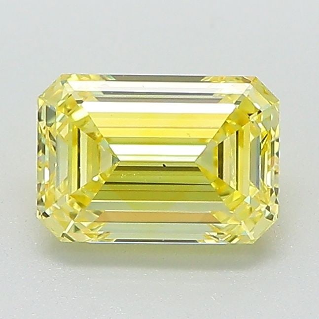 Loose Diamond - EMERALD 1.22ct Fancy Vivid Yellow VVS2: Loose Diamond - EMERALD 1.22ct Fancy Vivid Yellow VVS2 Source: This is a real non-mined Diamond that has been grown in a lab Shape: EMERALD Carats: 1.22 Color: Fancy Vivid Yellow Certification: IGI Vi