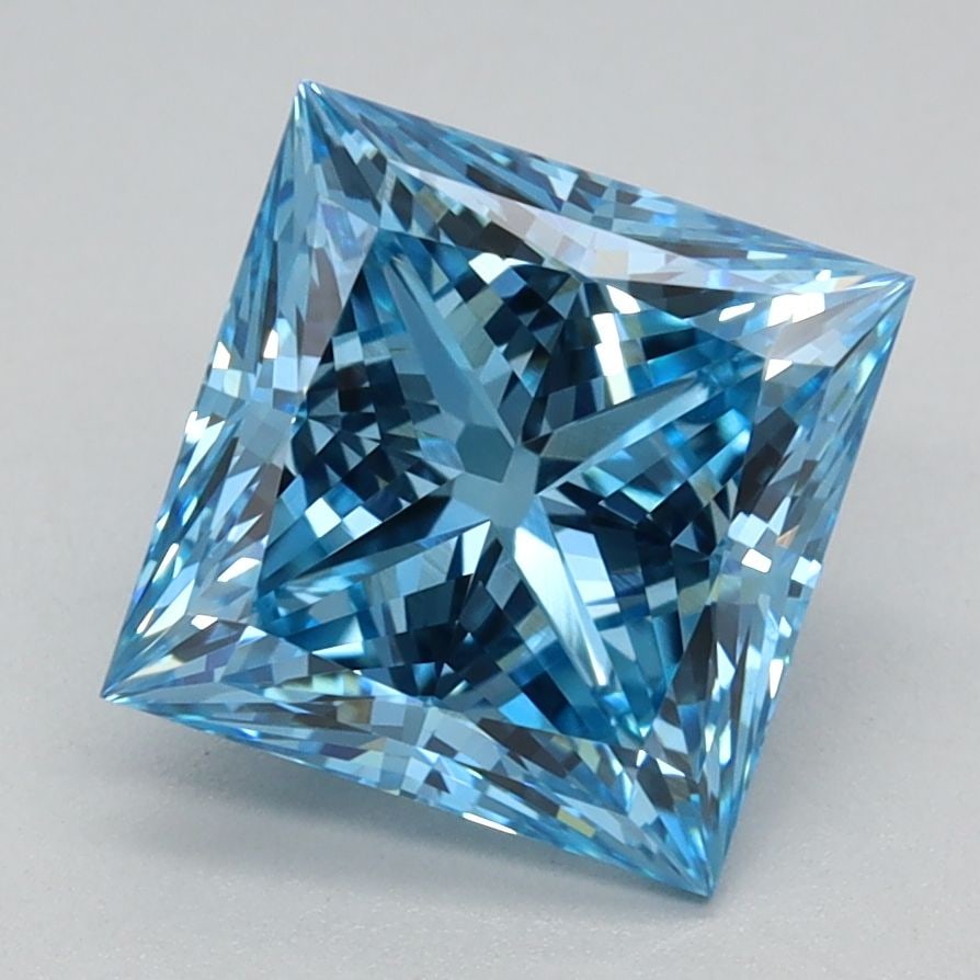 Loose Diamond - PRINCESS 2.09ct Fancy Vivid Blue VVS2 (1 of 1)