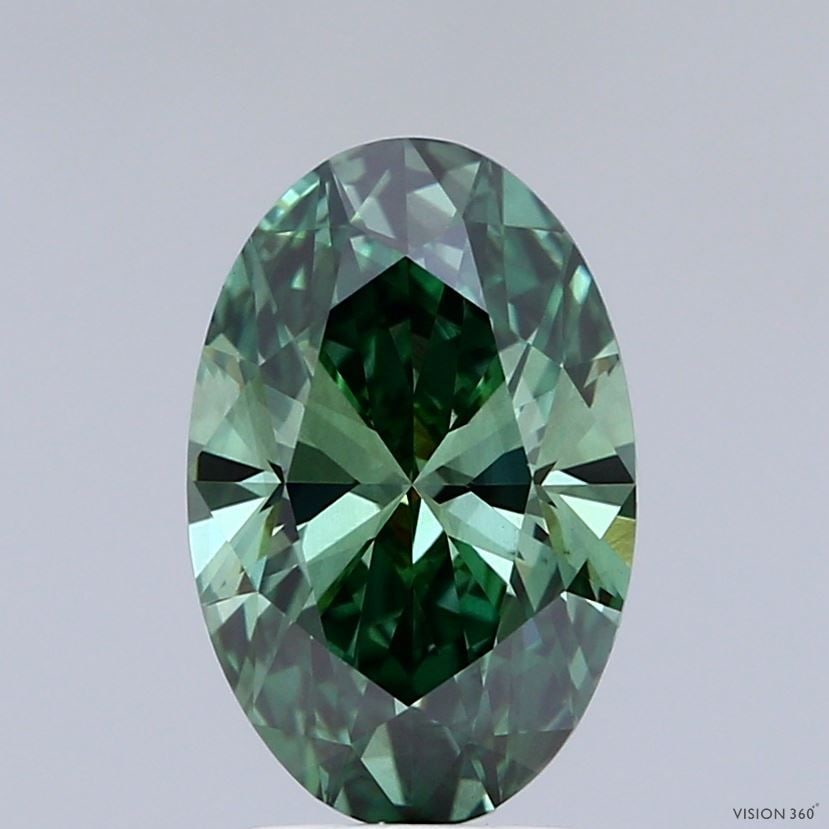 Loose Diamond - OVAL 1.87ct Fancy Vivid Green VS2 (1 of 1)