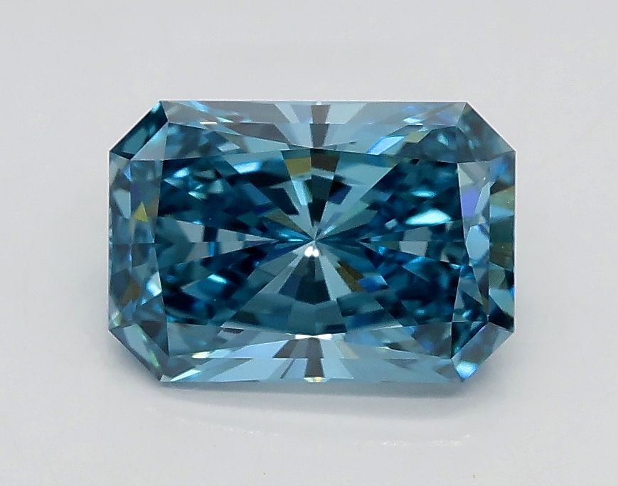 Loose Diamond - RADIANT 1.22ct Fancy Vivid Blue VVS2: Loose Diamond - RADIANT 1.22ct Fancy Vivid Blue VVS2 Source: This is a real non-mined Diamond that has been grown in a lab Shape: RADIANT Carats: 1.22 Color: Fancy Vivid Blue Certification: IGI Video: