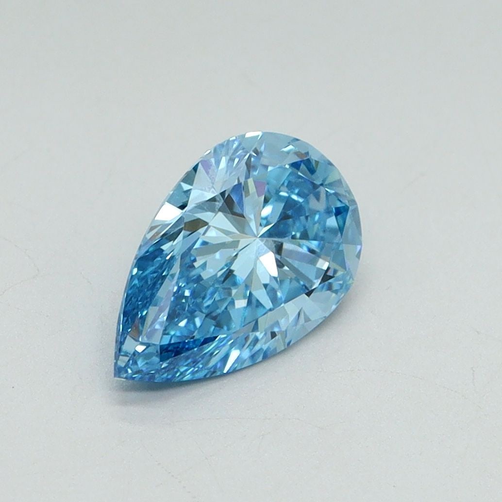 Loose Diamond - PEAR 1.18ct Fancy Vivid Blue VS1: Loose Diamond - PEAR 1.18ct Fancy Vivid Blue VS1 Source: This is a real non-mined Diamond that has been grown in a lab Shape: PEAR Carats: 1.18 Color: Fancy Vivid Blue Certification: IGI Video:
