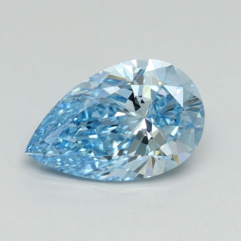 Loose Diamond - PEAR 1.0ct Fancy Vivid Blue VVS2: Loose Diamond - PEAR 1.0ct Fancy Vivid Blue VVS2 Source: This is a real non-mined Diamond that has been grown in a lab Shape: PEAR Carats: 1.0 Color: Fancy Vivid Blue Certification: IGI Video: