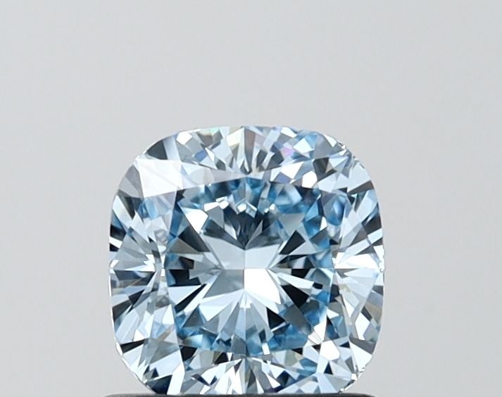 Loose Diamond - CUSHION MODIFIED 1.03ct Fancy Vivid Blue VVS2: Loose Diamond - CUSHION MODIFIED 1.03ct Fancy Vivid Blue VVS2 Source: This is a real non-mined Diamond that has been grown in a lab Shape: CUSHION MODIFIED Carats: 1.03 Color: Fancy Vivid Blue Certifi