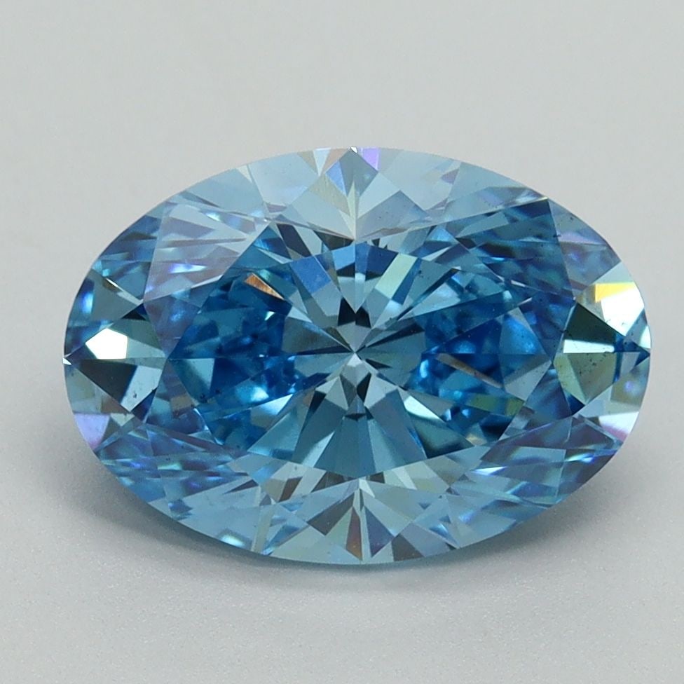 Loose Diamond - OVAL 3.03ct Fancy Vivid Blue VS2: Loose Diamond - OVAL 3.03ct Fancy Vivid Blue VS2 Source: This is a real non-mined Diamond that has been grown in a lab Shape: OVAL Carats: 3.03 Color: Fancy Vivid Blue Certification: IGI Video:
