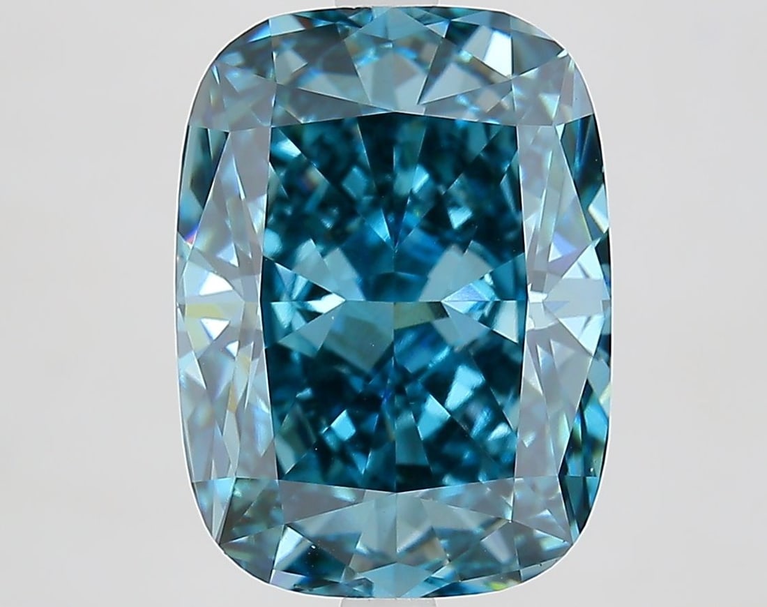 Loose Diamond - CUSHION MODIFIED 6.03ct Fancy Vivid Blue VVS2: Loose Diamond - CUSHION MODIFIED 6.03ct Fancy Vivid Blue VVS2 Source: This is a real non-mined Diamond that has been grown in a lab Shape: CUSHION MODIFIED Carats: 6.03 Color: Fancy Vivid Blue