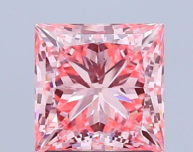 Loose Diamond - PRINCESS 2.05ct Fancy Vivid Pink VS2: Loose Diamond - PRINCESS 2.05ct Fancy Vivid Pink VS2 Source: This is a real non-mined Diamond that has been grown in a lab Shape: PRINCESS Carats: 2.05 Color: Fancy Vivid Pink Certification: IGI