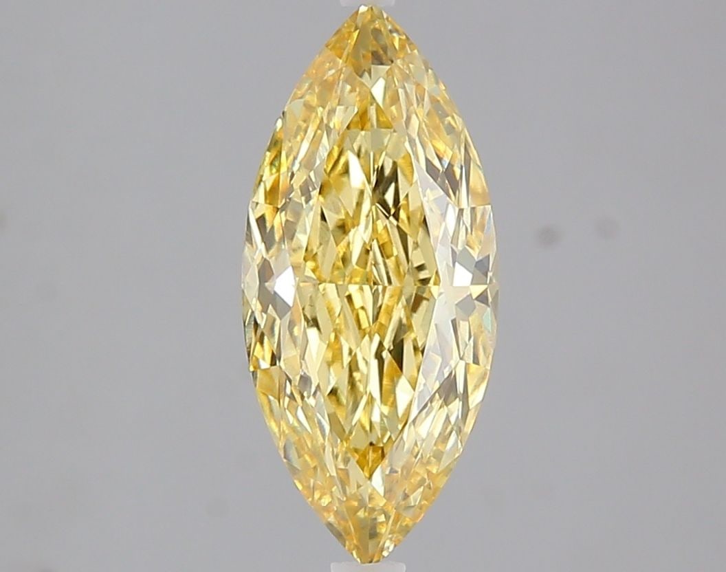 Loose Diamond - MARQUISE 2.1ct Fancy Intense Yellow VVS2: Loose Diamond - MARQUISE 2.1ct Fancy Intense Yellow VVS2 Source: This is a real non-mined Diamond that has been grown in a lab Shape: MARQUISE Carats: 2.1 Color: Fancy Intense Yellow Certification: