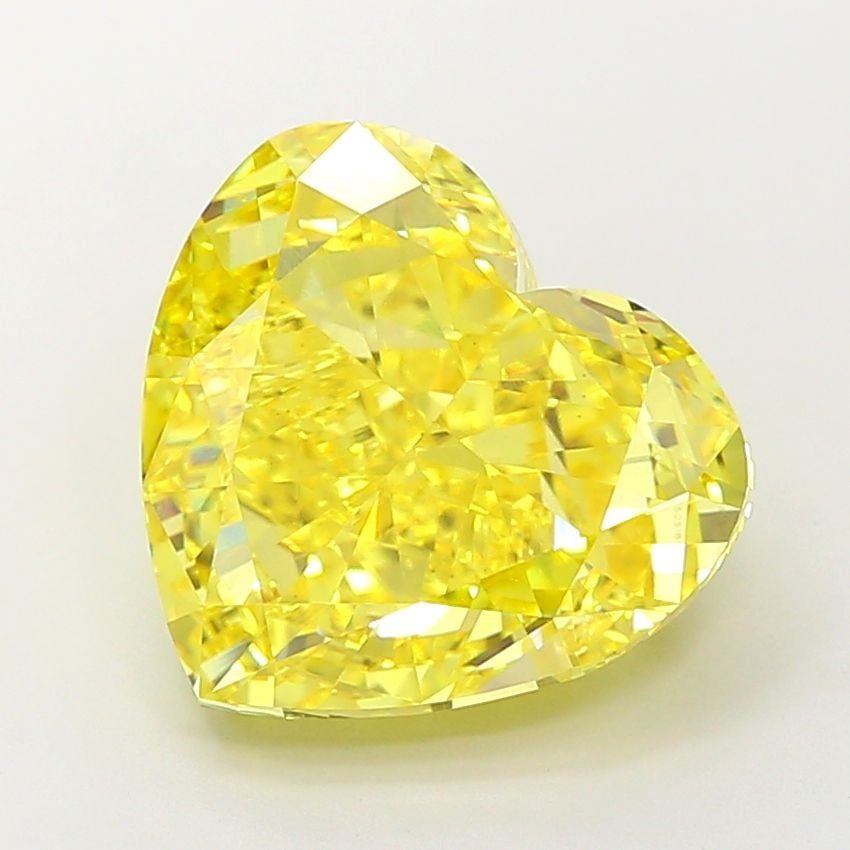 Loose Diamond - HEART 9.04ct Fancy Vivid Yellow VS1: Loose Diamond - HEART 9.04ct Fancy Vivid Yellow VS1 Source: This is a real non-mined Diamond that has been grown in a lab Shape: HEART Carats: 9.04 Color: Fancy Vivid Yellow Certification: IGI Video: