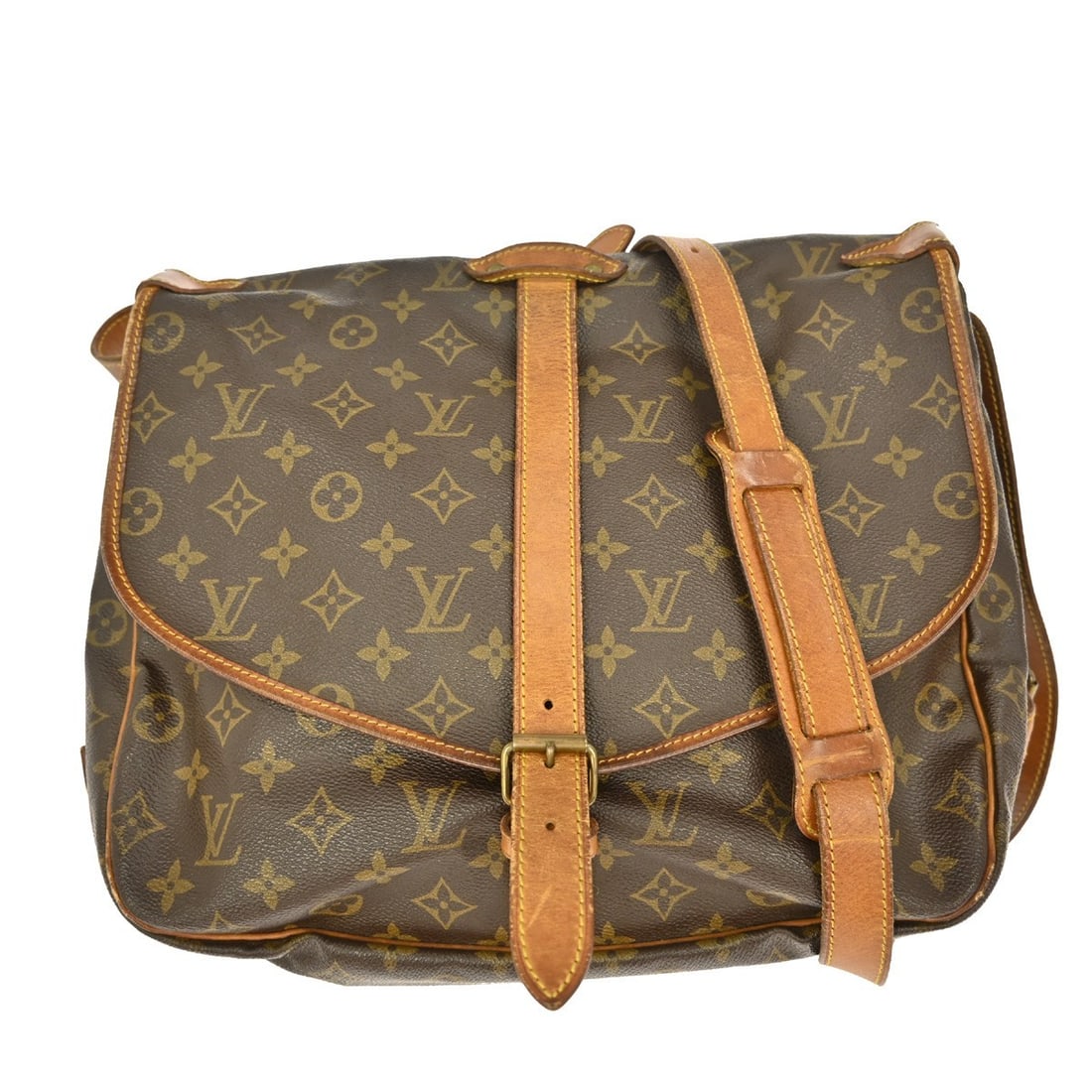 Louis Vuitton Saumur 35 Monogram Canvas Shoulder Bag M42254 (1 of 11)