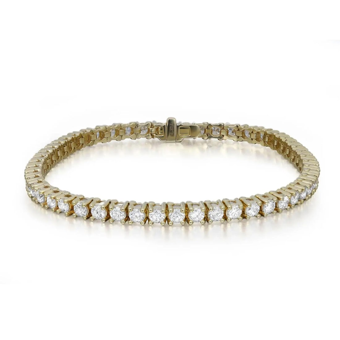Rachel Koen 14K Yellow Gold Lab Grown Diamond Tennis Bracelet 4.85Cttw (1 of 5)