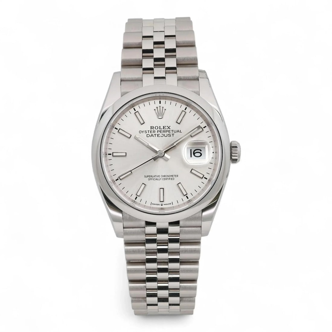 Rolex Datejust 36mm Automatic Men's Watch Steel Silver Dial 126200: Rolex Datejust 36mm Automatic Men's Watch Steel Silver Dial 126200 Experience the timeless elegance of the Rolex Datejust, a luxury wristwatch designed for the discerning gentleman. This 36mm automati