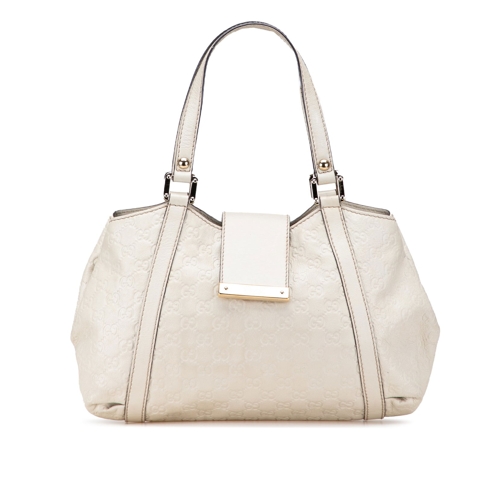 Gucci Guccissima New Ladies Tote White Leather Bag (1 of 11)