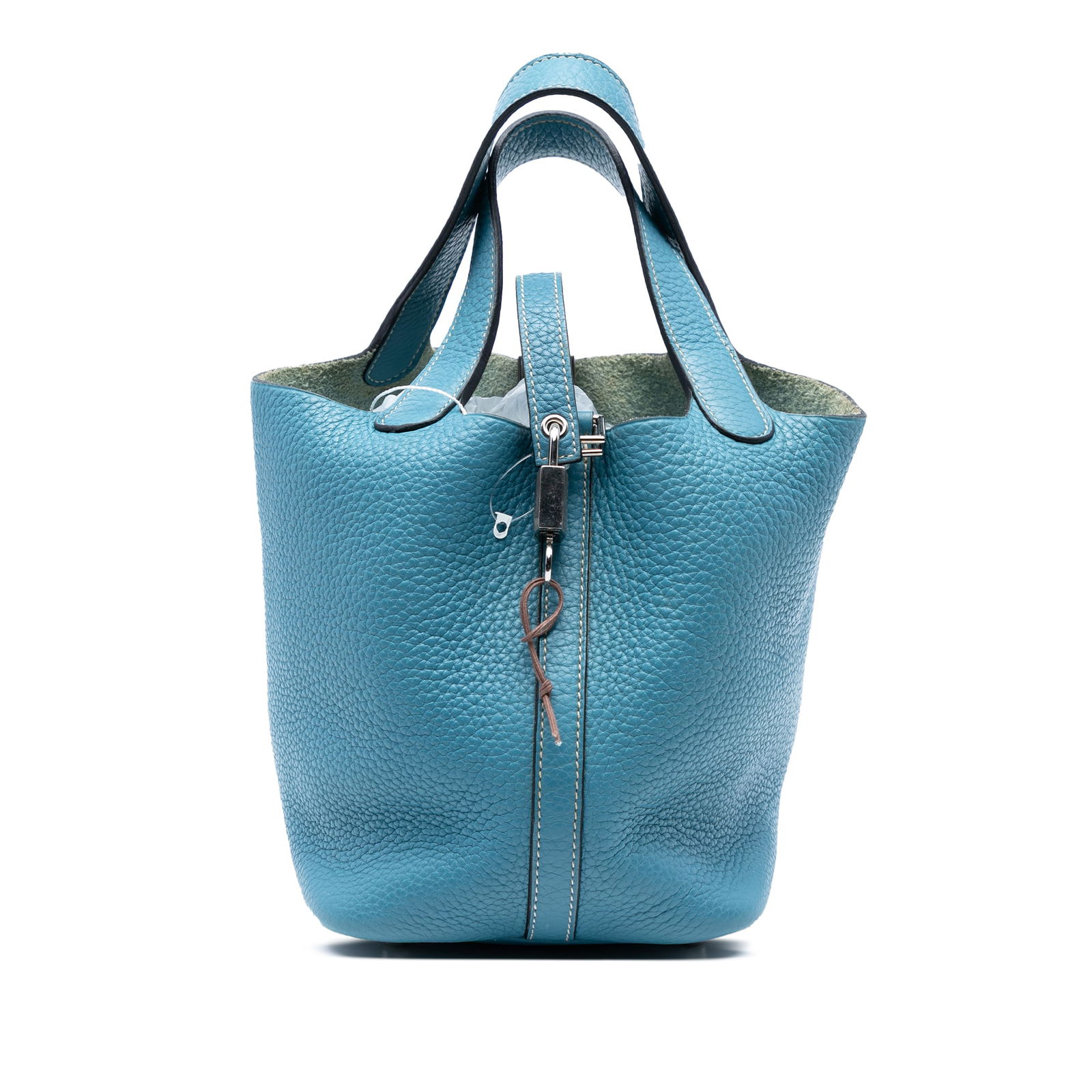 Hermes Clemence Picotin Lock 18 Blue Jean Leather Bag (1 of 7)