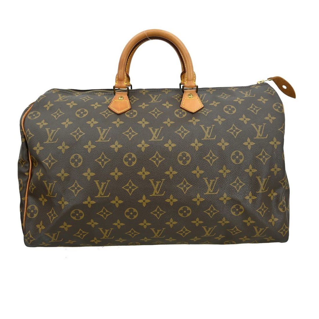 Louis Vuitton Monogram Speedy 40 Duffle Handbag M41522 Brown Canvas (1 of 10)