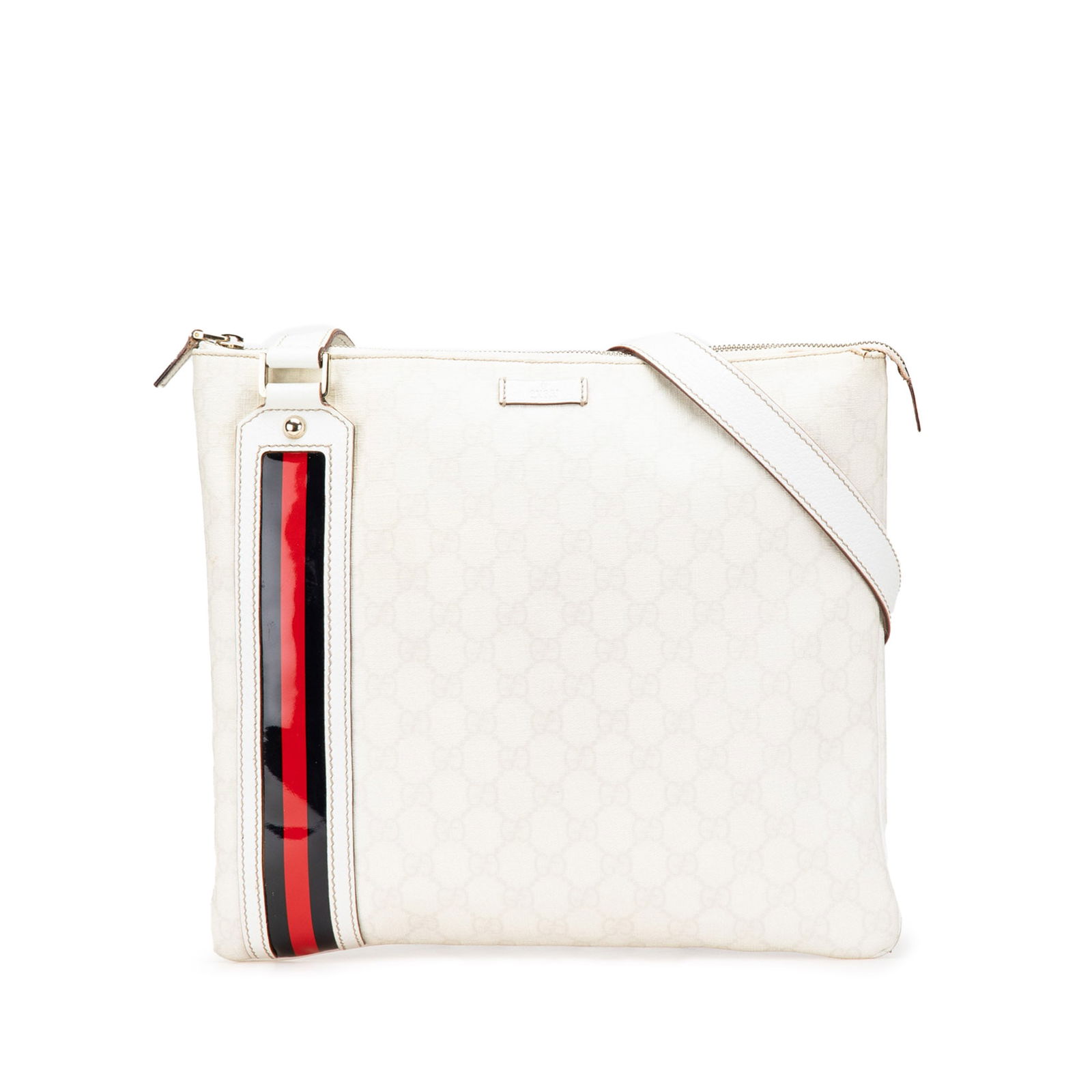 Gucci GG Supreme Web White Crossbody Shoulder Bag (1 of 12)