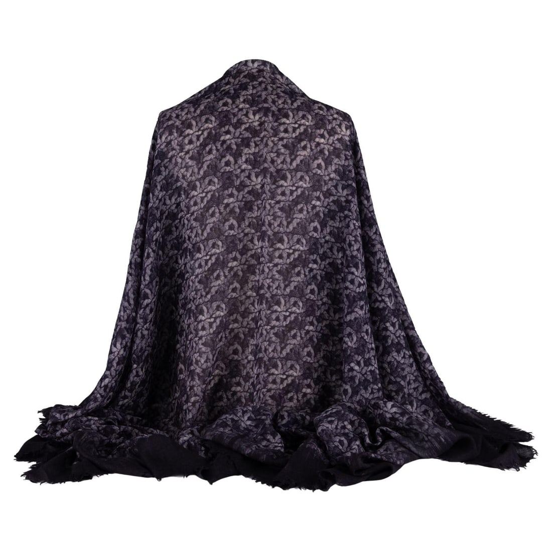 Chanel New Logo Purple Cashmere Shawl 72 x 56 Made in Italy (1 of 6)