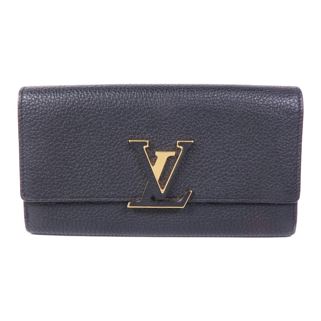 Louis Vuitton Capucines Wallet M61248 Black Taurillon Leather GHW: Louis Vuitton Capucines Wallet M61248 Black Taurillon Leather GHW Discover the elegance of the Louis Vuitton Capucines Wallet, crafted from luxurious taurillon leather in a sophisticated black color.
