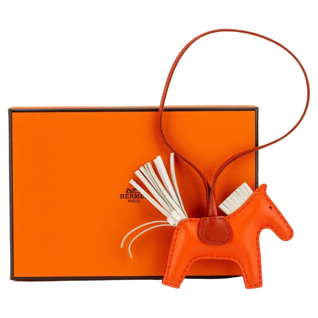 Hermes PM Grigri Rodeo Charm Orange Poppy Nata Leather (1 of 6)
