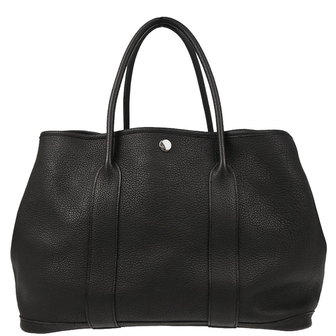 Hermes Black Negonda Garden Party 36 PM Tote Handbag Silver Hardware (1 of 10)