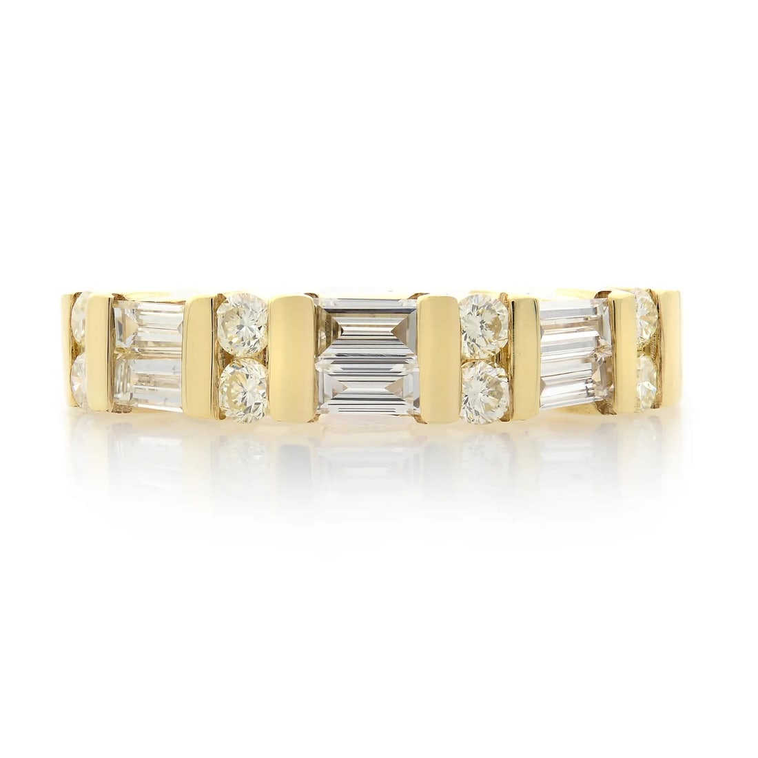 Rachel Koen 0.75ct Diamond Band Ring 14K Yellow Gold Size 5.5 Channel-Set (1 of 5)