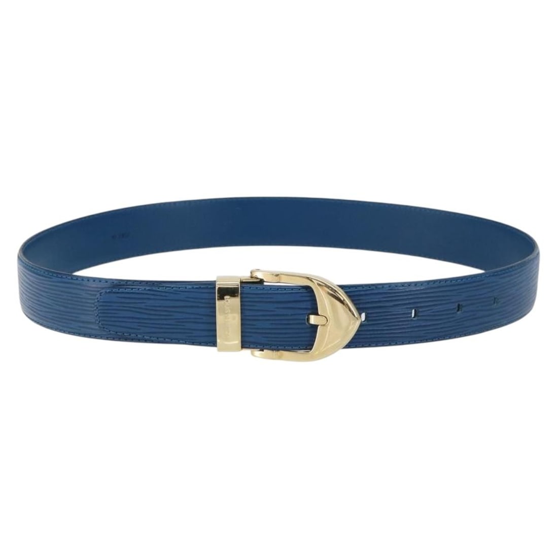 LOUIS VUITTON Epi Leather Classic Belt 32.7 Blue Auth VI1917 (1 of 12)