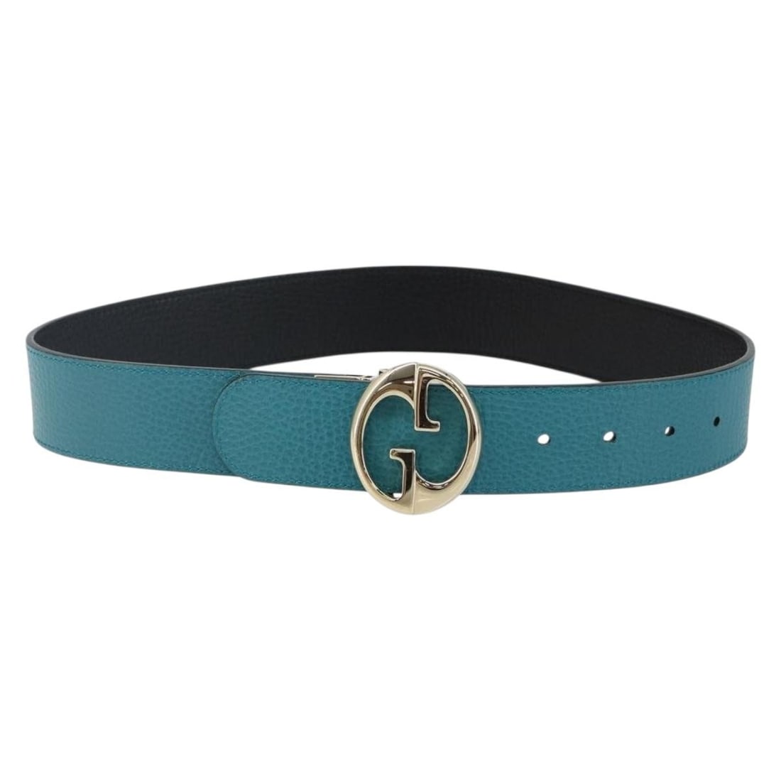 GUCCI Leather Belt Turquoise Blue Made in Italy Auth AM9038: GUCCI Leather Belt Turquoise Blue Made in Italy Auth AM9038 Elevate your accessory game with this authentic GUCCI leather belt in a stunning turquoise blue. Crafted in Italy, this stylish belt feature