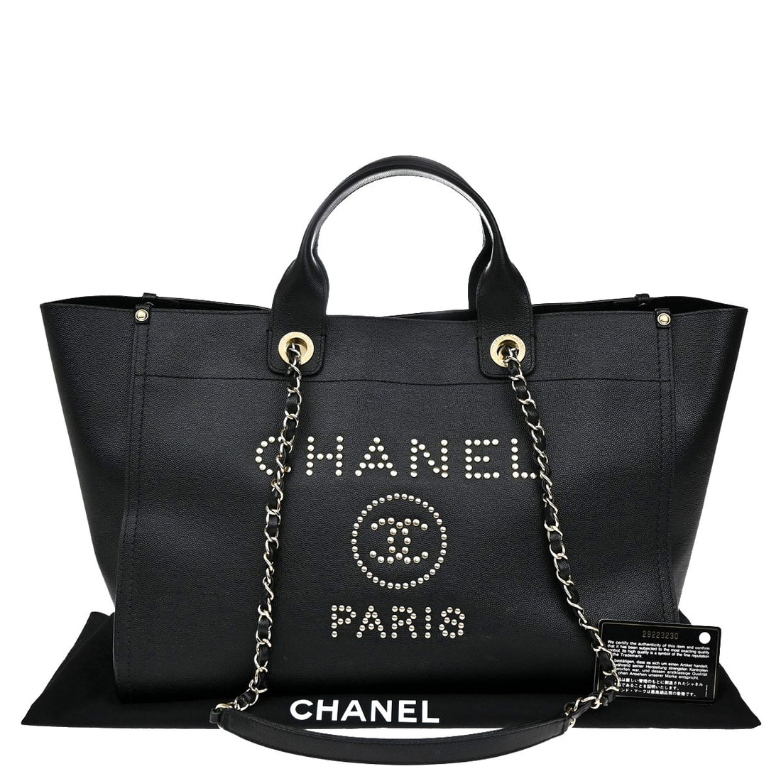 Chanel Deauville Tote Bag Black Pre-Owned (1 of 1)