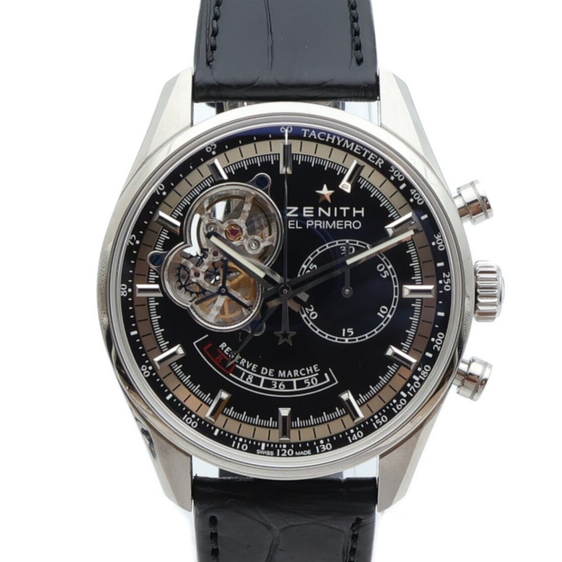 El Primero Automatic Wristwatch in Stainless Steel with Black Dial by Zenith (1 of 12)