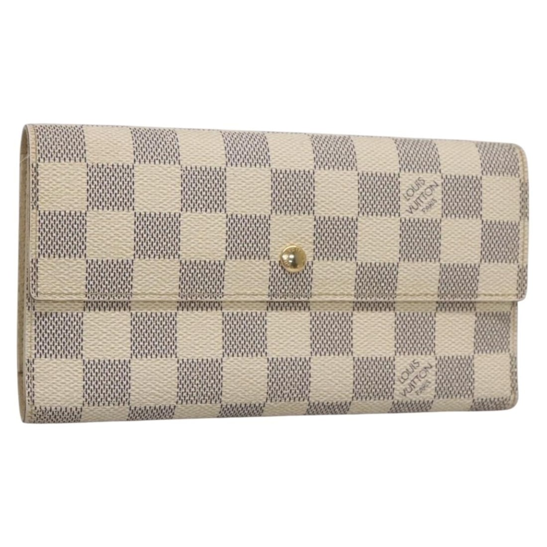LOUIS VUITTON Damier Azur Long Wallet N61732 Made in France (1 of 18)