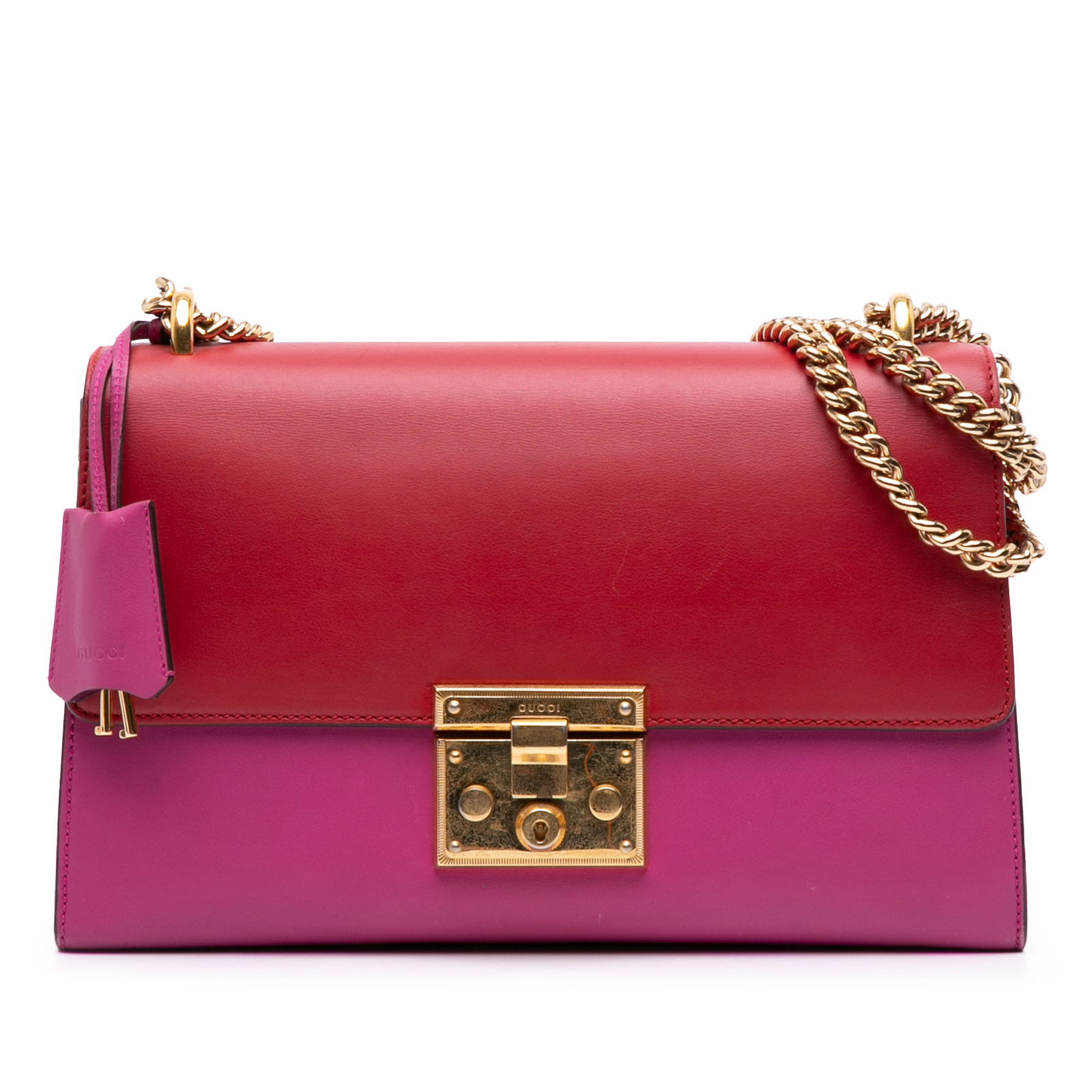 Gucci Medium Bicolor Leather Padlock Shoulder Bag Pink (1 of 10)