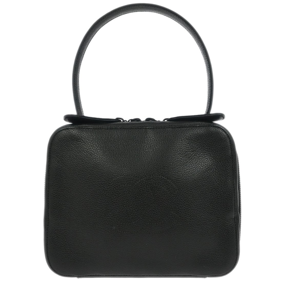 Small Black Leather Top Handle Bag by Chanel (1 of 10)