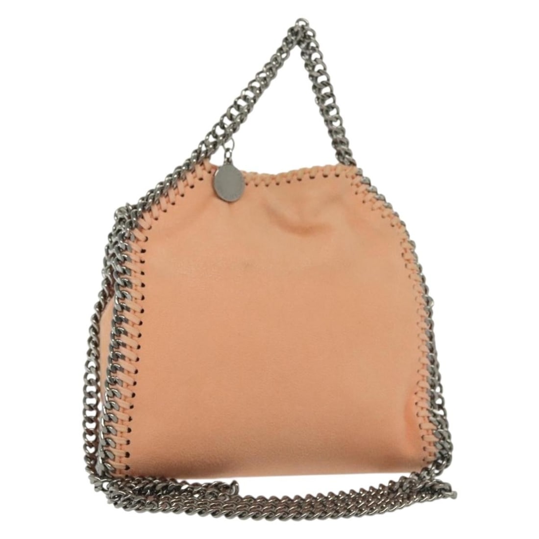 Stella McCartney Chain Falabella Mini Shoulder Bag Pink Suede Auth 391698 (1 of 18)
