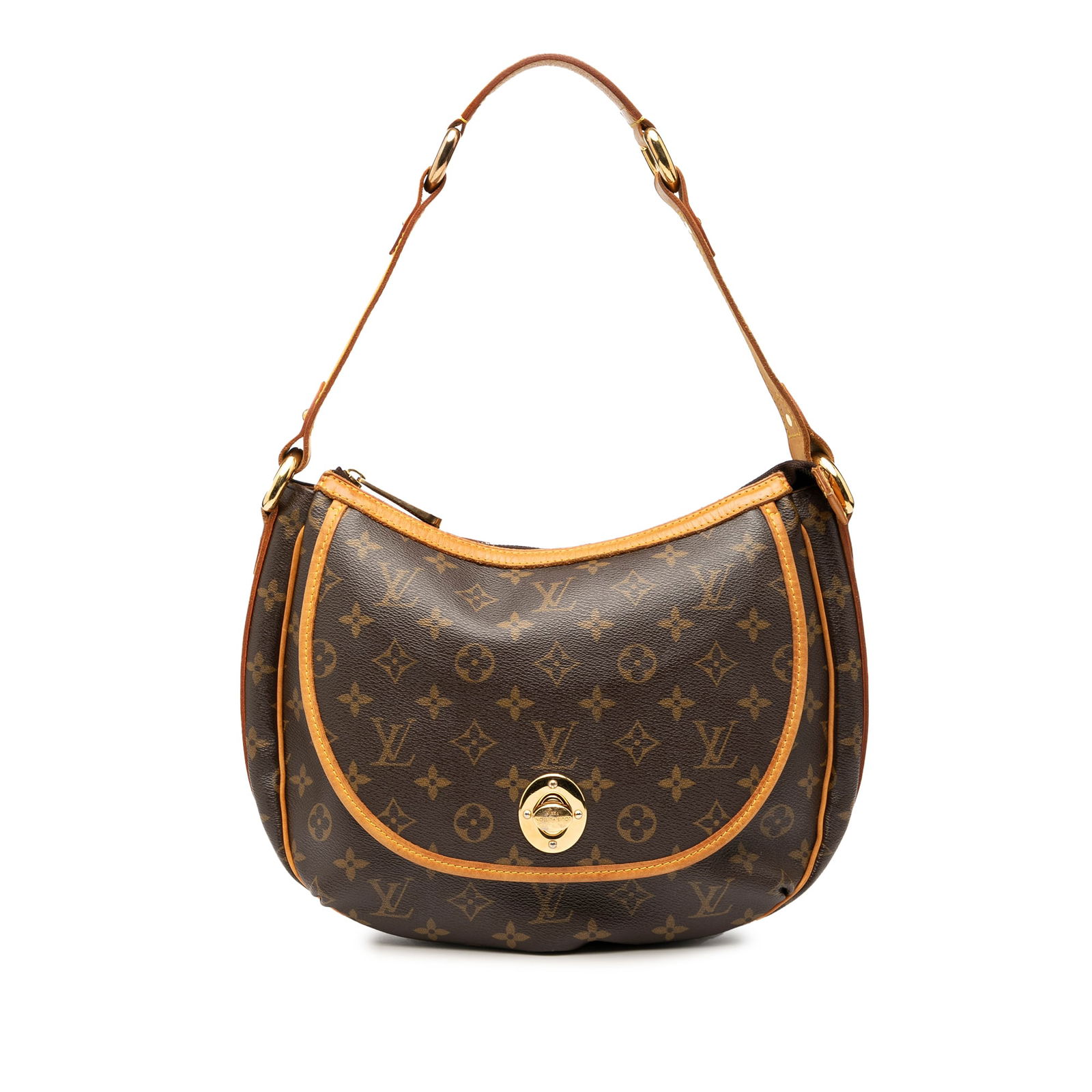 Monogram Canvas Tulum PM Shoulder Bag with Vachetta Trim: Monogram Canvas Tulum PM Shoulder Bag with Vachetta Trim The Louis Vuitton Monogram Tulum PM is crafted from signature monogram canvas with vachetta leather trim and a flat vachetta leather strap. It