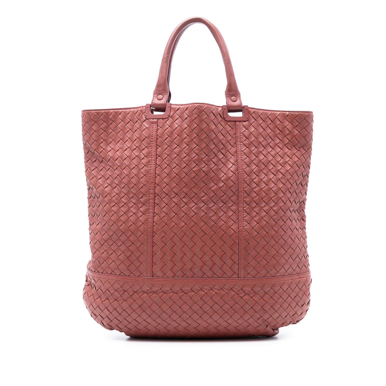 Bottega Veneta Red Nappa Intrecciato Leather Tote Bag (1 of 7)
