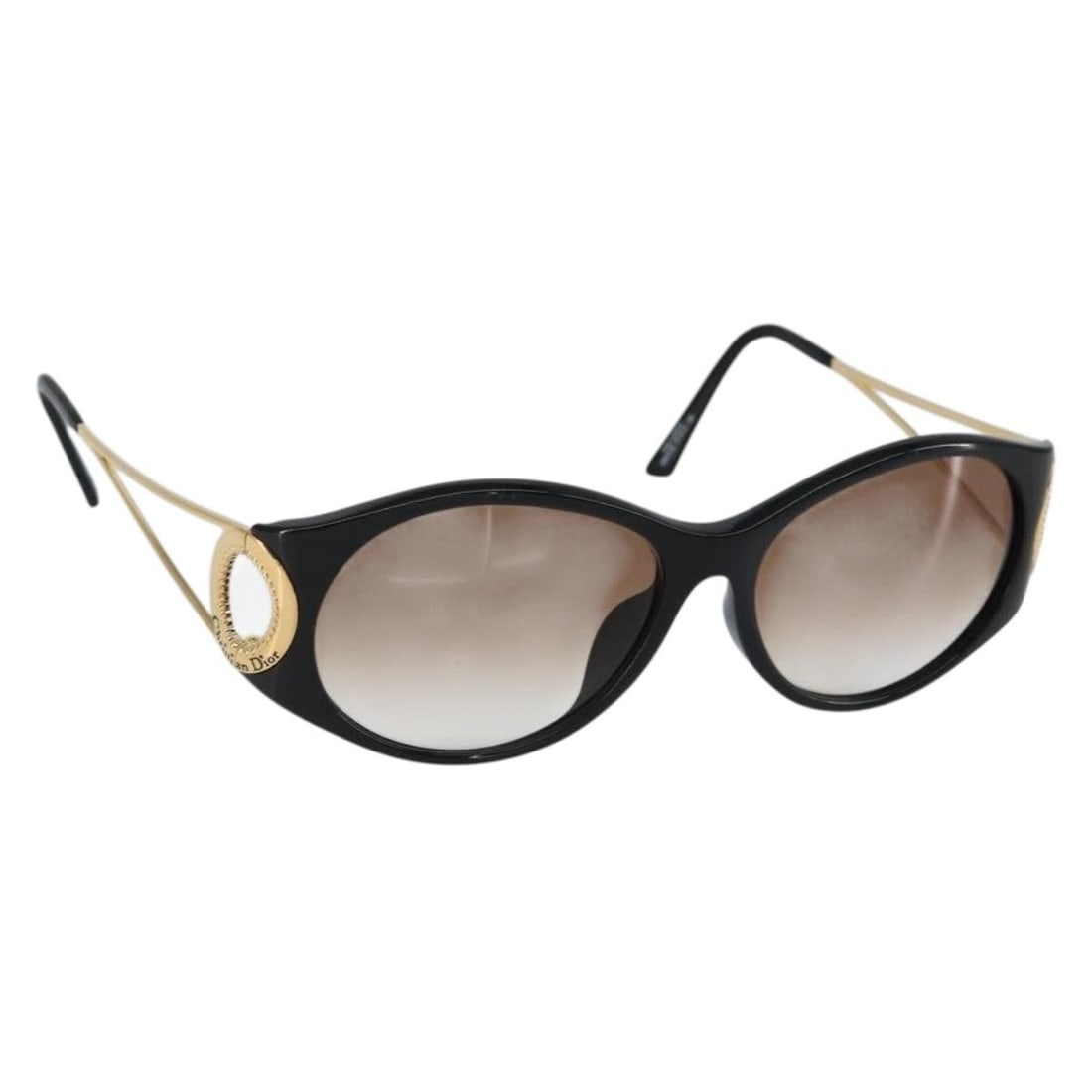 Christian Dior Gold Tone Plastic Sunglasses with Case Auth 146896: Christian Dior Gold Tone Plastic Sunglasses with Case Auth 146896 Elevate your style with these authentic Christian Dior sunglasses, crafted in Germany. These chic sunglasses feature a gold tone plast