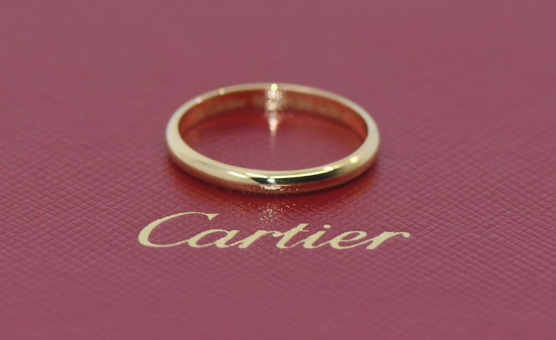 Cartier 18K Yellow Gold Ring Size 56 Authentic with Pouch (1 of 3)