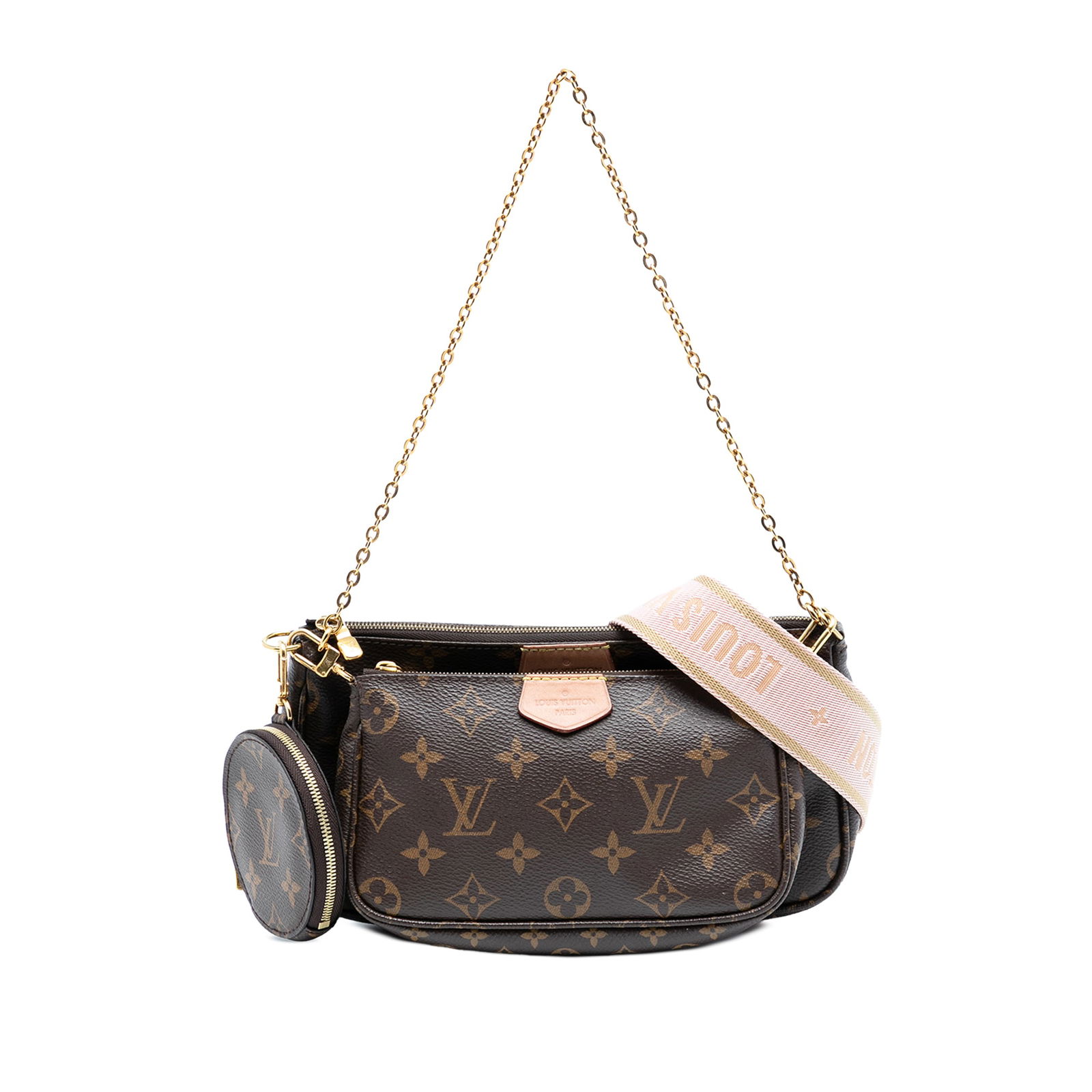 Monogram Multi Pochette Accessoires Bag with Removable Mini Pouch by Louis Vuitton: Monogram Multi Pochette Accessoires Bag with Removable Mini Pouch by Louis Vuitton This Louis Vuitton Monogram Multi Pochette Accessoires is crafted from signature monogram canvas and features a detac