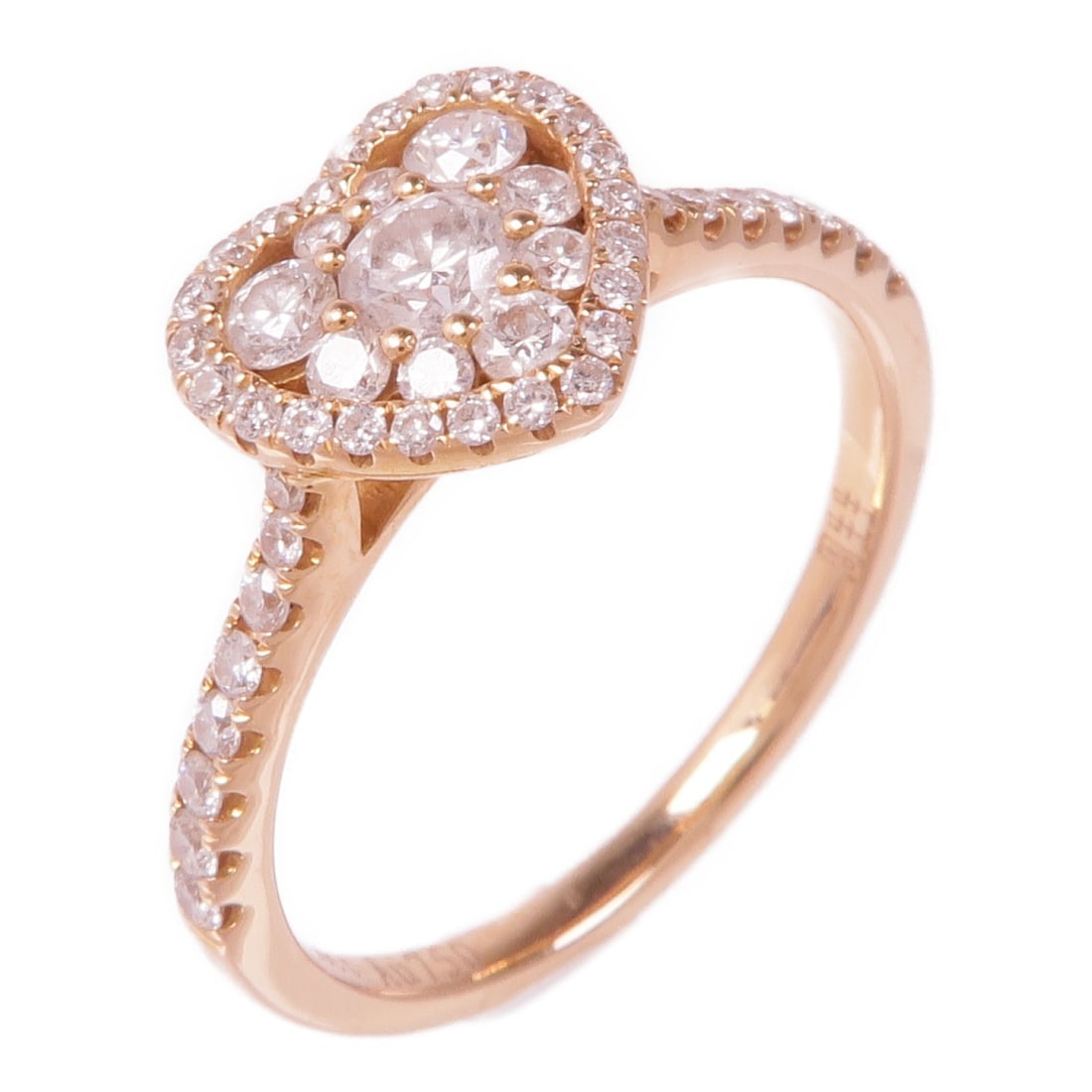 JEWELRY 18K Pink Gold Diamond Ring Size 6.5 (1 of 8)
