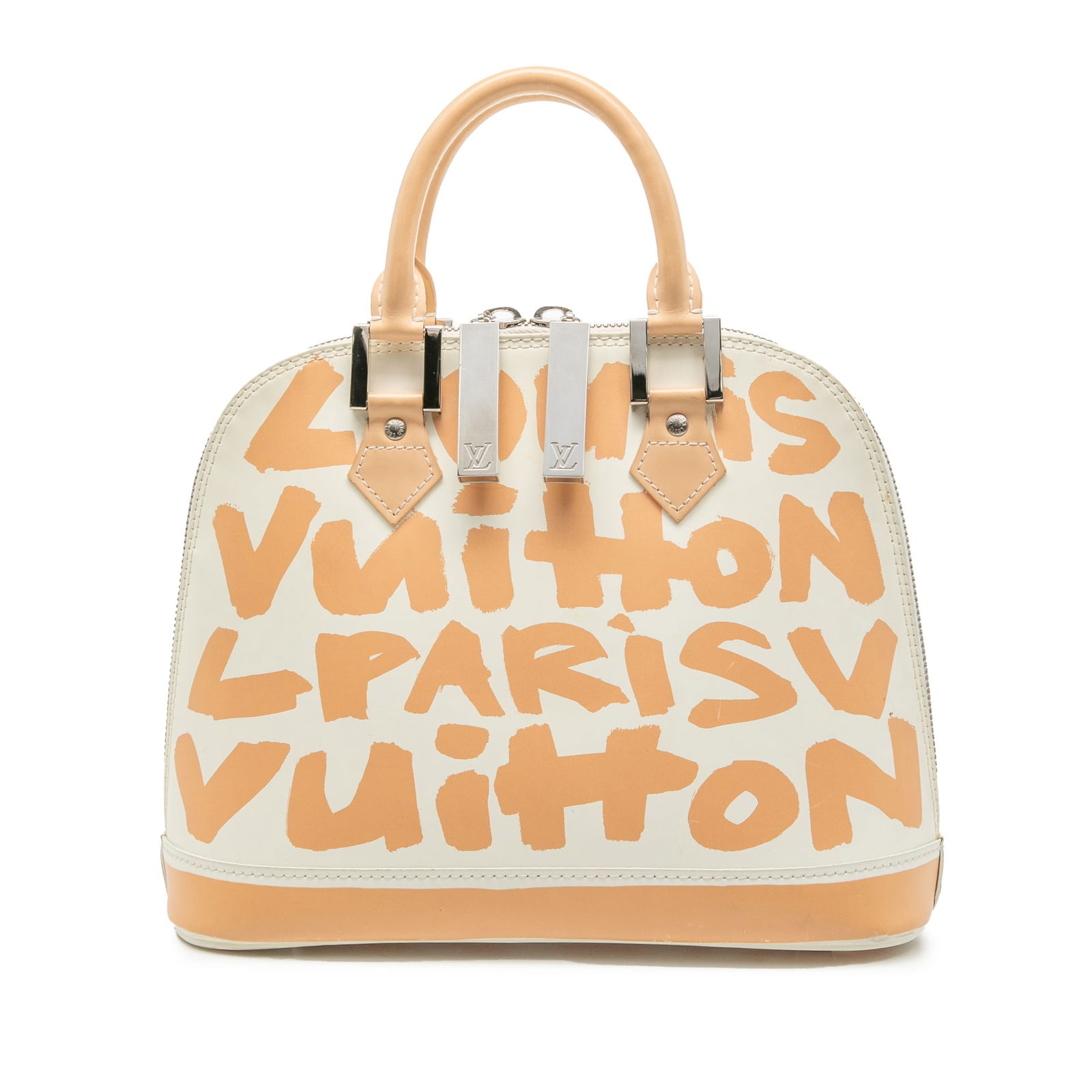 Louis Vuitton Stephen Sprouse Graffiti Alma MM White Leather Bag (1 of 8)
