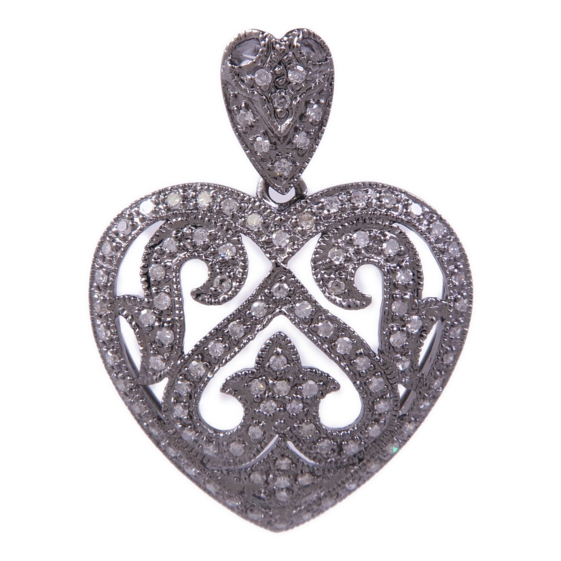 JEWELRY Diamond Pendant 18K White Gold Top Accessories (1 of 7)