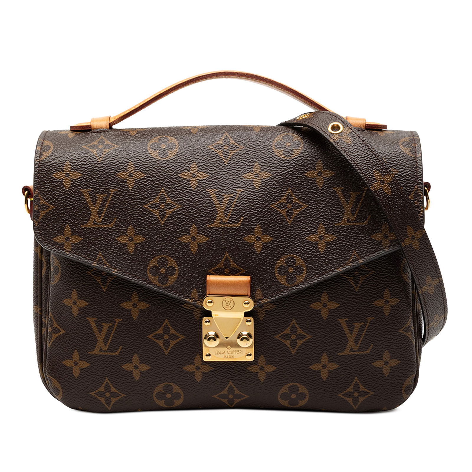 Louis Vuitton Pochette Metis Monogram Canvas Shoulder Bag with Top Handle (1 of 7)