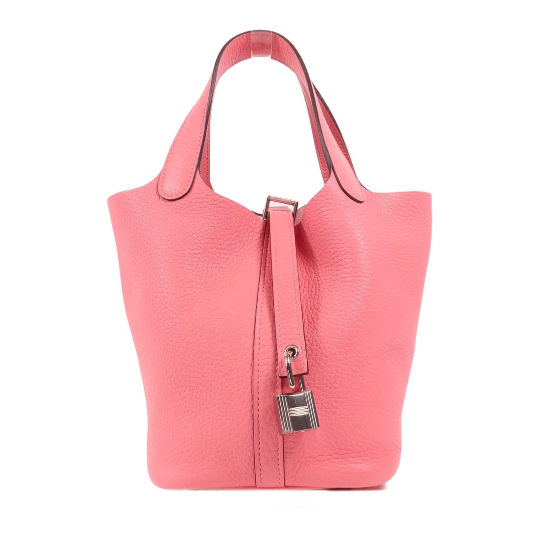HERMES Picotin PM Tote Bag Clemence Leather Pink Rose Azalee (1 of 14)