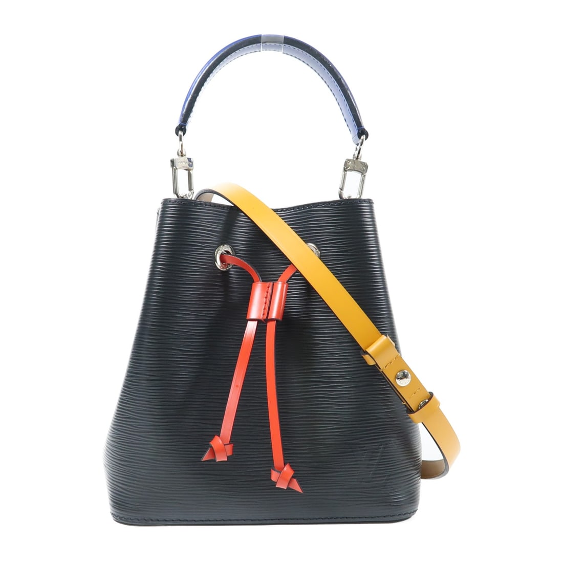 LOUIS VUITTON Neonoe BB Black Red Calfskin 2 Way Shoulder Bag: LOUIS VUITTON Neonoe BB Black Red Calfskin 2 Way Shoulder Bag Introducing the LOUIS VUITTON Neonoe BB 2 Way Shoulder Bag, an exquisite blend of style and functionality. Crafted from high-quality calfs