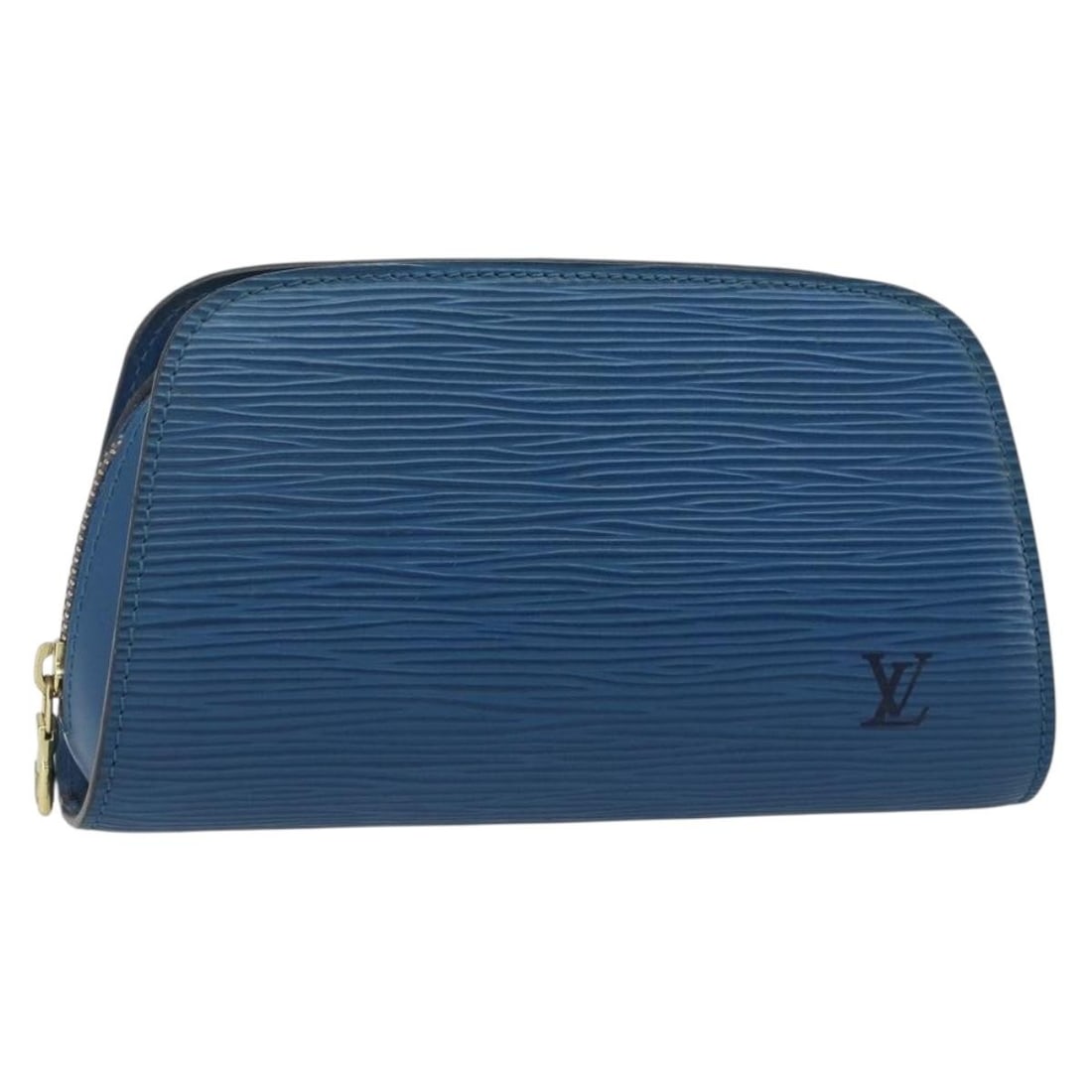 LOUIS VUITTON Epi Dauphine PM Pouch Blue M48445 Authentic (1 of 18)