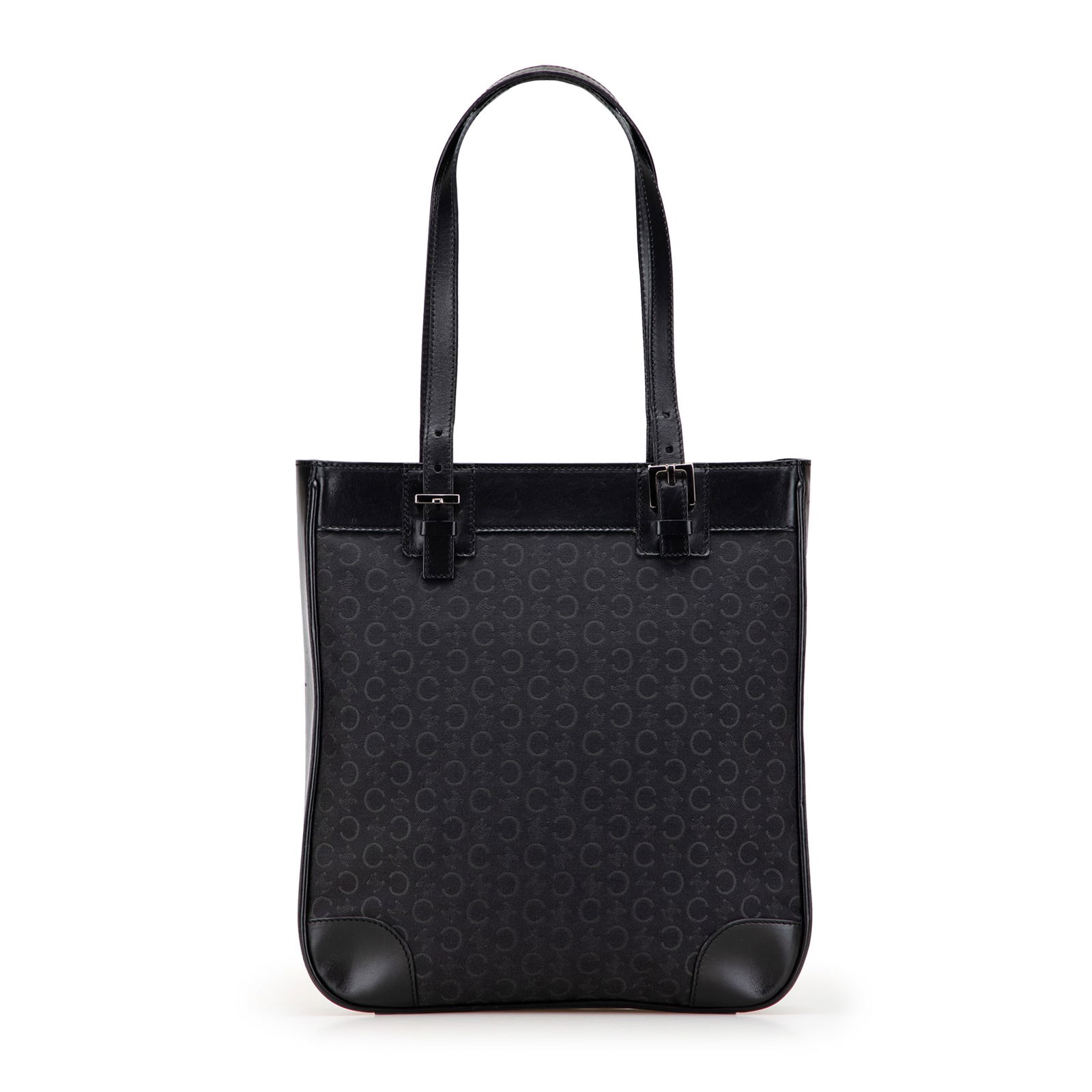 Celine C Macadam Black Canvas Tote with Leather Trim (1 of 11)